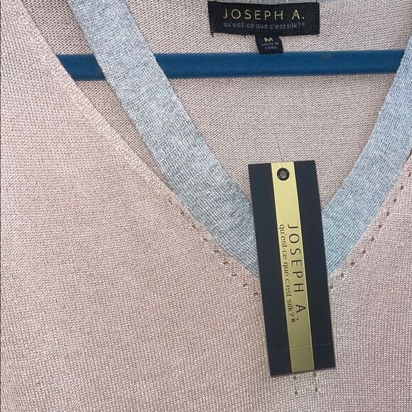 NWT Joseph Cream V-Neck Sweater Lightweight Knit sprinkle glitter M - Picture 8 of 9